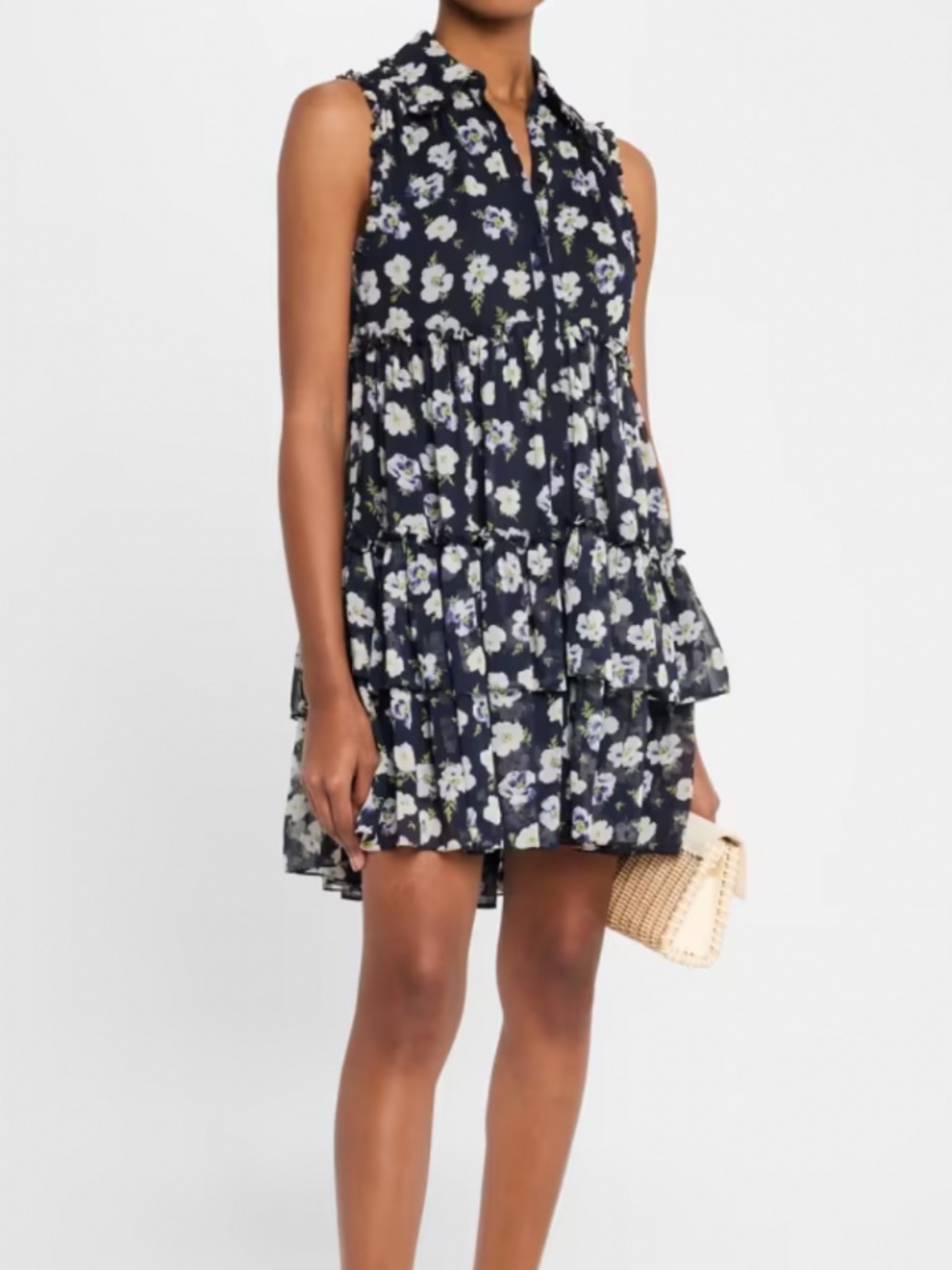 NWT! Cinq a Sept Mini Tossed Poppies Becci Dress